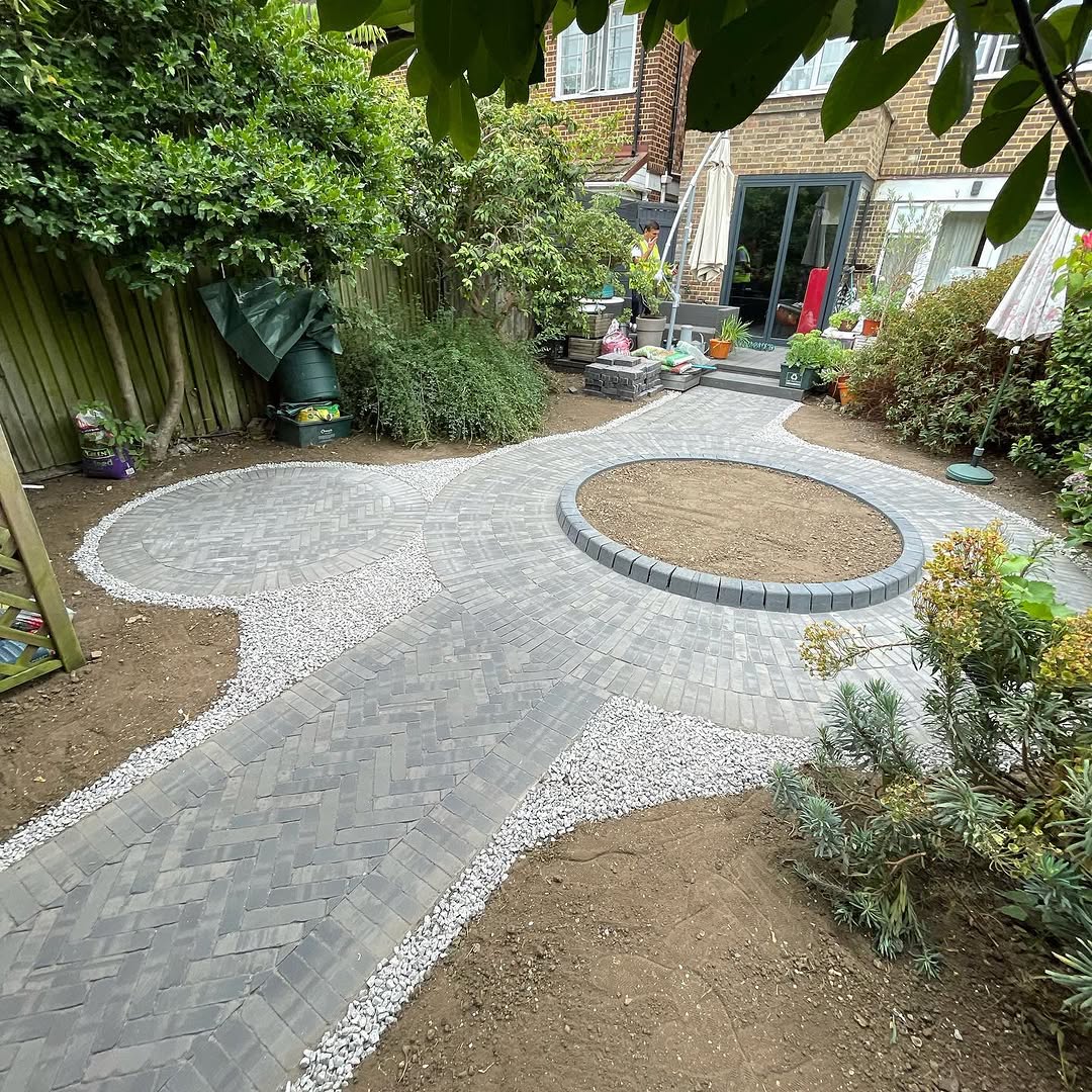 Bespoke Herringbone Patio Chiswick
