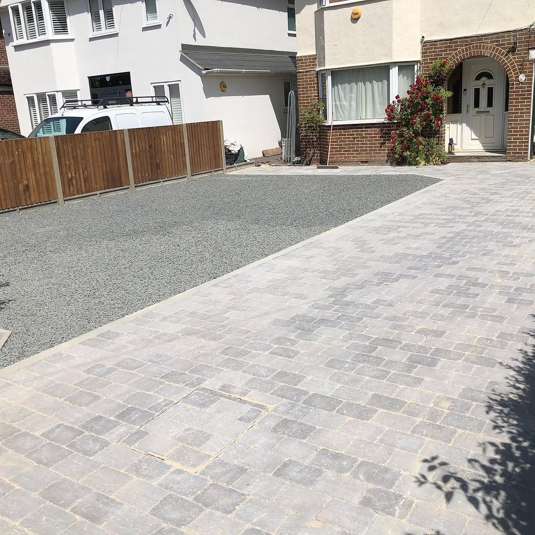 Cobble driveway completed